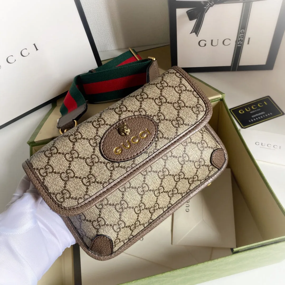 Vintage Tiger Head Embellished Handbag
