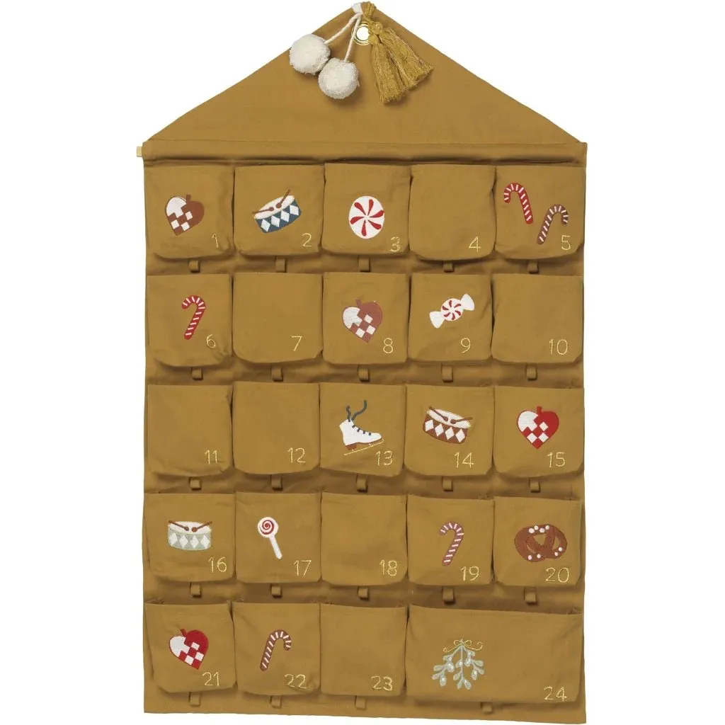 Wall Calendar | Nostalgia Embroidery - Ochre by Fabelab