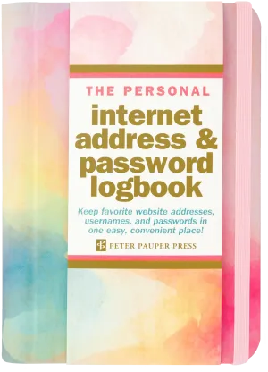 Watercolor Sunset Internet Address & Password Logbook