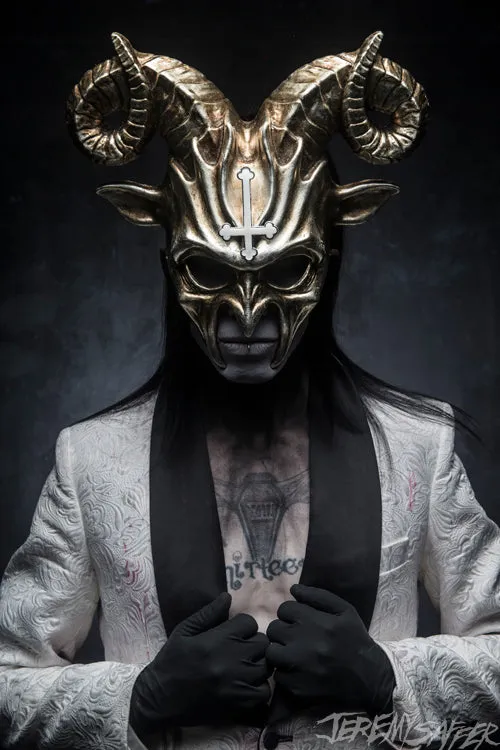 Wednesday 13 golden god Metallic Mini Print