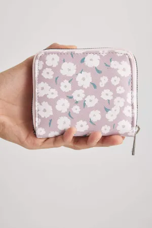 Women's Floral Patterned Faux Leather Wallet