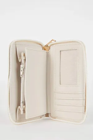 Women's Space Printed Faux Leather Wallet