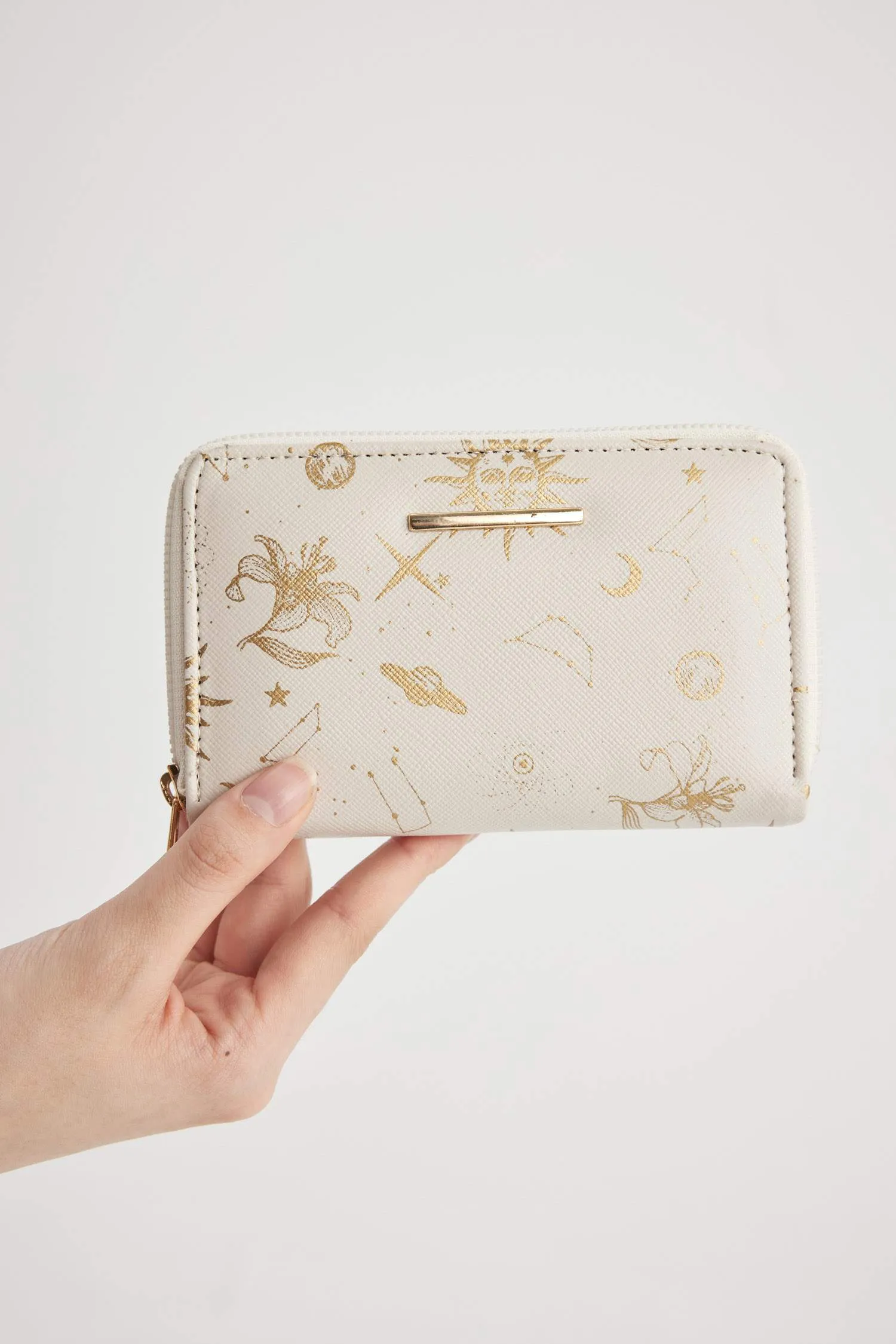 Women's Space Printed Faux Leather Wallet