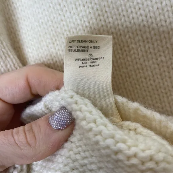 WOOLRICH wool blend fisherman’s sweater | size M Cream Chunky Knit Classic look