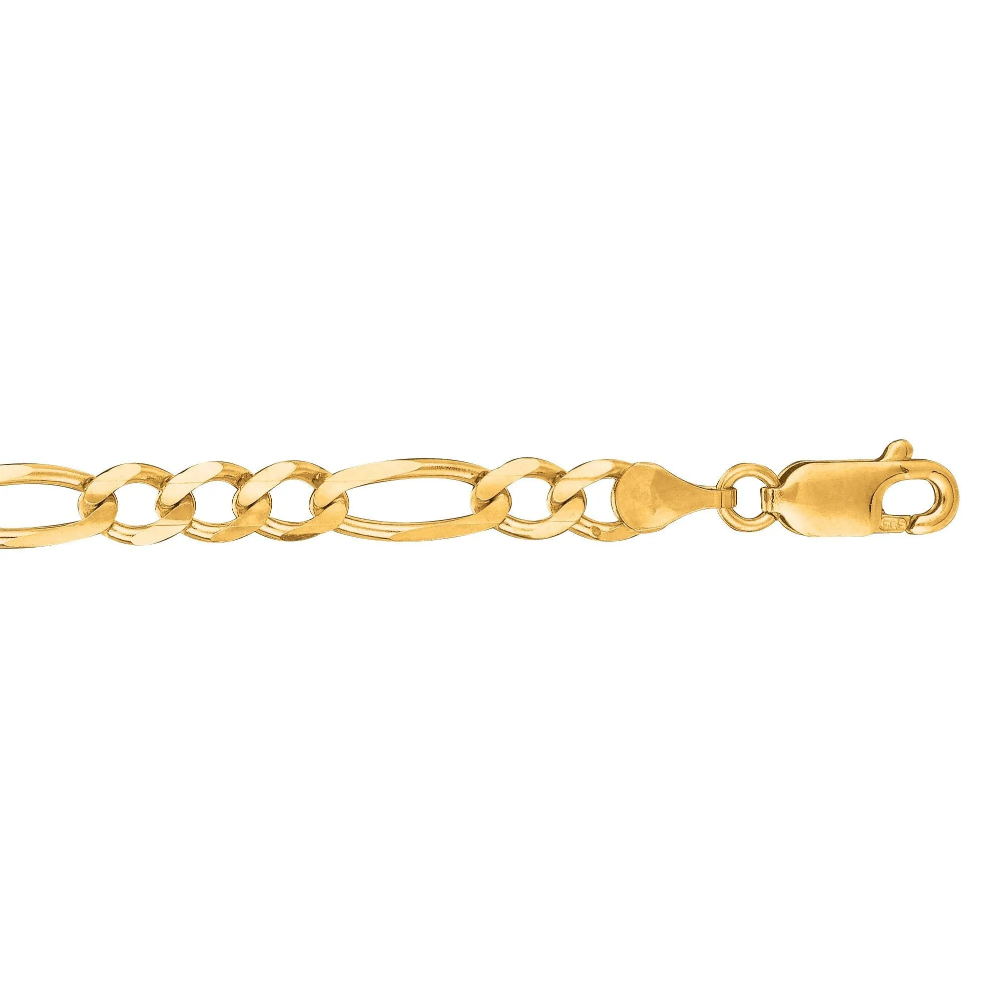 Yellow 14K Gold 4.5mm Polished Figaro Chain
