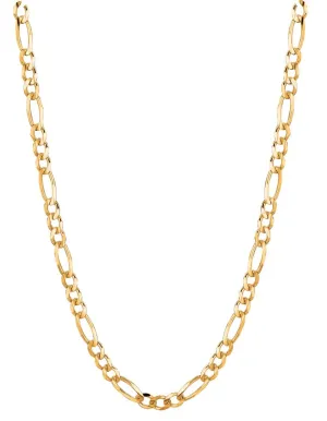 Yellow 14K Gold 4.5mm Polished Figaro Chain