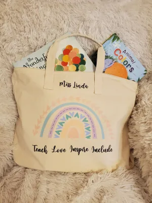 Zipper Teacher Appreciation Tote
